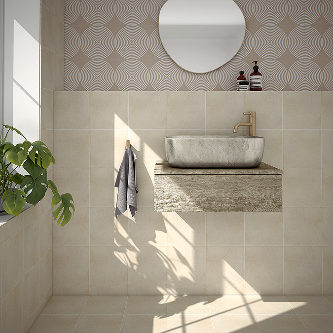 Ashton White Vintage Wall & Floor Tiles 225 x 225mm