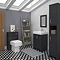 Aspect Black & Ivory Patterned Floor Tiles - 331 x 331mm Feature Large Image