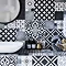 Aspect Black & Ivory Patterned Wall and Floor Tiles - 331 x 331mm Standard Large Image