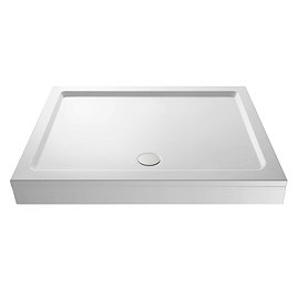 Aurora 1400 x 700mm Stone Rectangular Shower Tray + Riser Kit Large Image