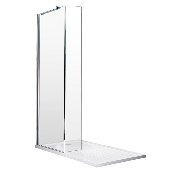 Aurora Walk In Shower Enclosure with Return Panel 8mm & Tray (1400 x 900mm) Profile Large Image