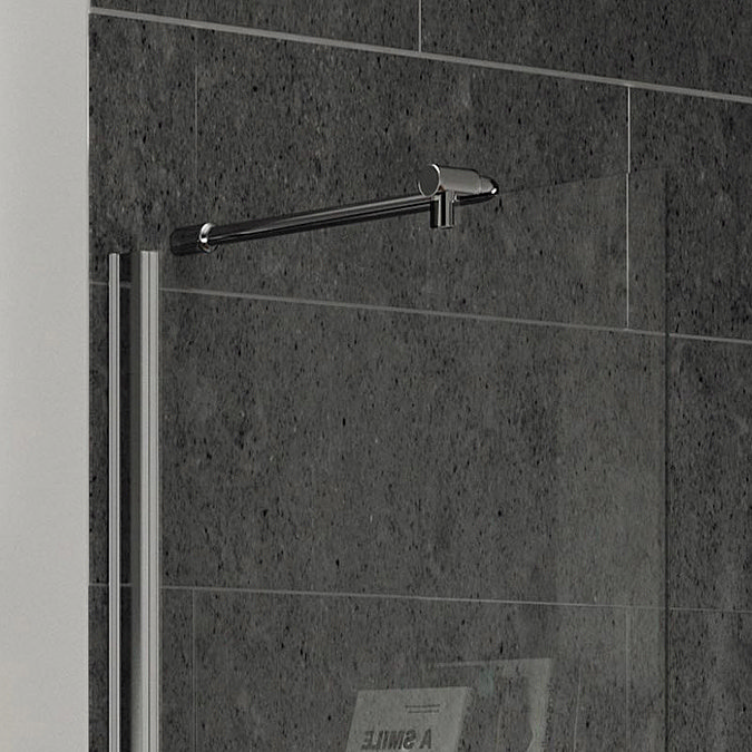 Aurora Walk In Shower Enclosure with Side Panel 8mm & Tray (1400 x 900mm) Standard Large Image