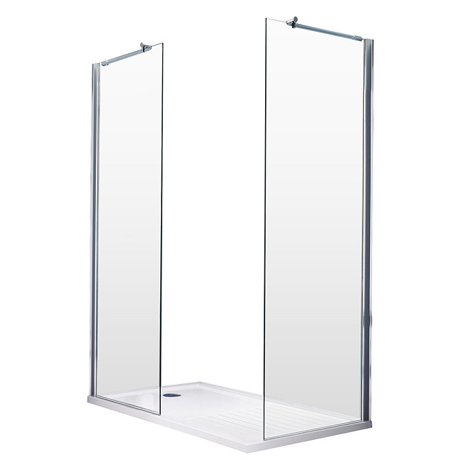 Aurora Walk In Shower Enclosure with Side Panel 8mm & Tray (1700 x 800mm) Profile Large Image