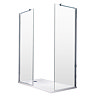 Aurora Walk In Shower Enclosure with Side Panel 8mm & Tray (1700 x 800mm) Profile Large Image