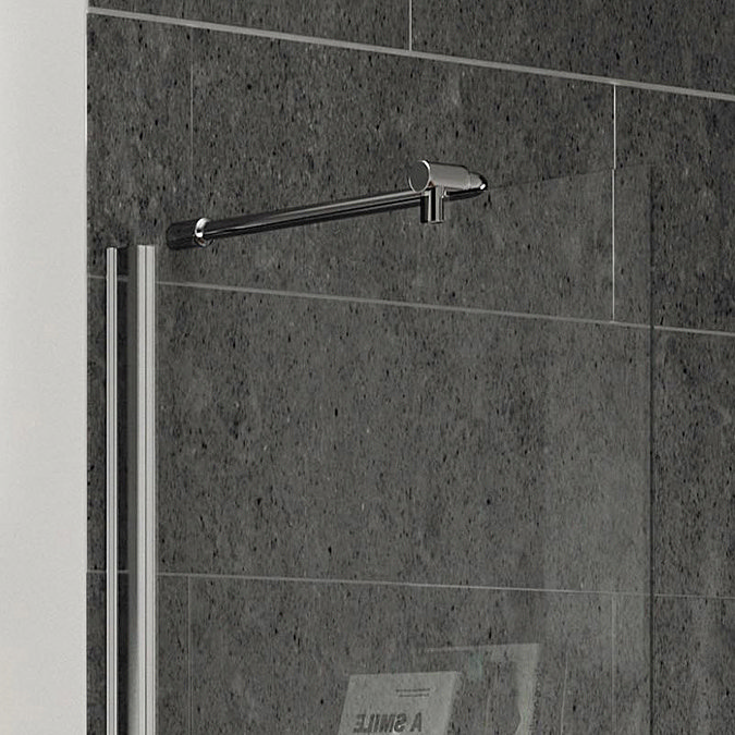 Aurora Walk In Shower Enclosure with Side & Return Panel 8mm & Tray (1400 x 900mm) Feature Large Ima