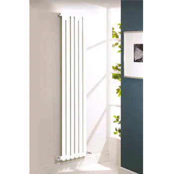 Aspen White Single Panel Vertical Designer Radiator - 3 size options Large Image