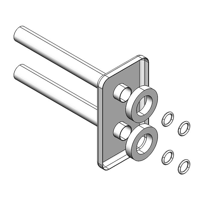 Asquiths Chrome Pipe Covering Kit for Central Valves - HED5130 Large Image