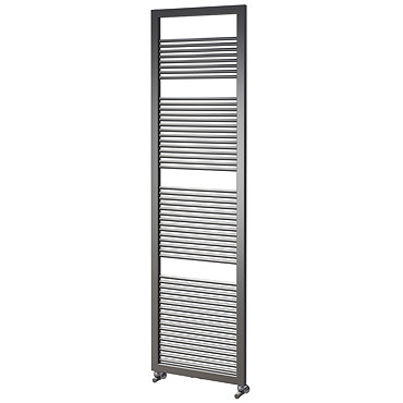 Asquiths Mineral Anthracite H1800 x W500mm Round Tube Vertical Radiator - HEA3104  Profile Large Image