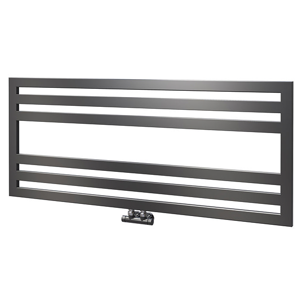Asquiths Mineral Anthracite H500 x W1200mm Flat Tube Horizontal Radiator - HEB3106 Large Image