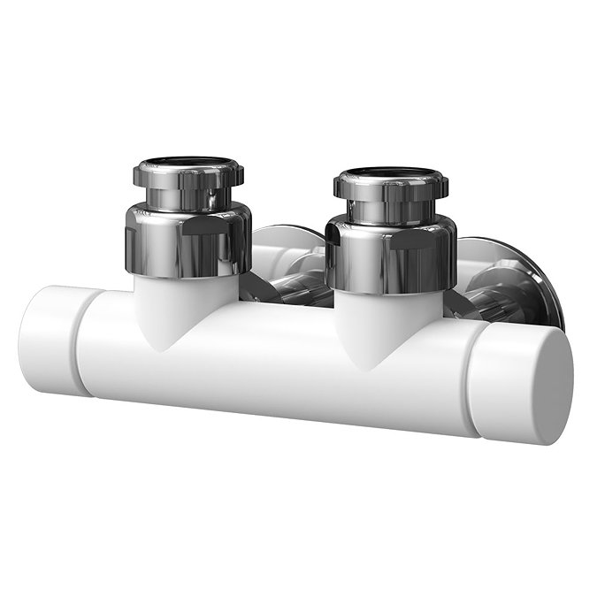 Asquiths Mineral White Central Connection Radiator Valve - HED0128 Large Image