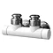 Asquiths Mineral White Central Connection Radiator Valve - HED0128 Large Image