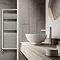 Asquiths Mineral White H1200 x W500mm Round Tube Vertical Radiator - HEA0101 Profile Large Image