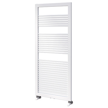 Asquiths Mineral White H1200 x W500mm Round Tube Vertical Radiator - HEA0101  Profile Large Image