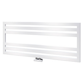 Asquiths Mineral White H500 x W1200mm Flat Tube Horizontal Radiator - HEB0105 Large Image