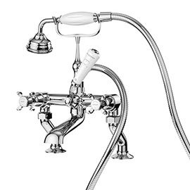Asquiths Restore Crosshead Deck Mounted Bath Shower Mixer with Shower Kit - TAE5323 Medium Image