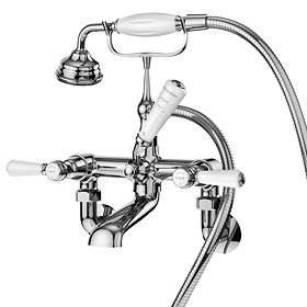 Asquiths Restore Lever Wall Mounted Bath Shower Mixer with Shower Kit - TAF5324