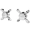 Asquiths Restore Deck Mounted Basin Mixer (3TH) With Pop-Up Waste - TAE5317 Profile Large Image