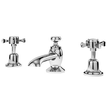 Asquiths Restore Deck Mounted Basin Mixer (3TH) With Pop-Up Waste - TAE5317  Profile Large Image
