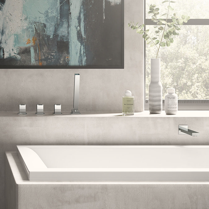 Asquiths Revival Deck Mounted Bath Shower Mixer (4TH) No Spout - TAC5125 Profile Large Image