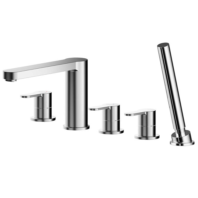 Asquiths Sanctity Deck Mounted Bath Shower Mixer (5TH) With Spout - TAA5126 Large Image