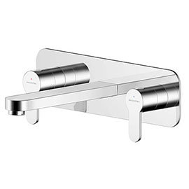 Asquiths Sanctity Wall Mounted Basin Mixer (3TH) With Backplate - TAA5115 Medium Image