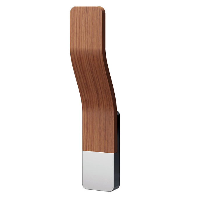 Asquiths Sliver/Teak Single Tube Magnetic Robe Hook - HED3031 Large Image