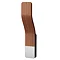 Asquiths Sliver/Teak Single Tube Magnetic Robe Hook - HED3031 Large Image