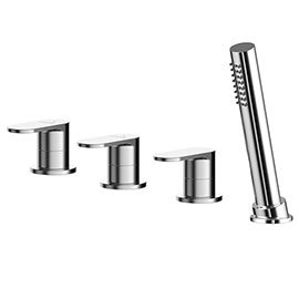 Asquiths Solitude Deck Mounted Bath Shower Mixer (4TH) No Spout - TAB5125 Medium Image