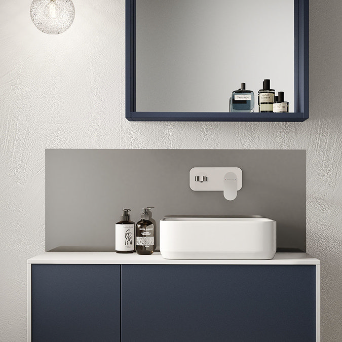 Asquiths Solitude Wall Mounted Basin Mixer (2TH) With Backplate - TAB5113 Profile Large Image