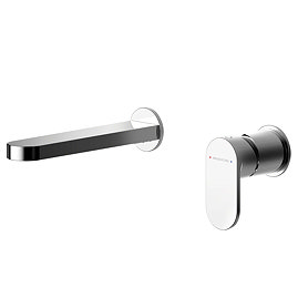 Asquiths Solitude Wall Mounted Basin Mixer (2TH) Without Backplate - TAB5112 Large Image