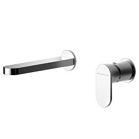 Asquiths Solitude Wall Mounted Basin Mixer (2TH) Without Backplate - TAB5112 Large Image