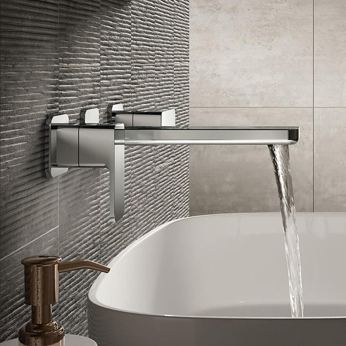 Asquiths Tranquil Wall Mounted Basin Mixer (3TH) Without Backplate - TAD5114 Profile Large Image