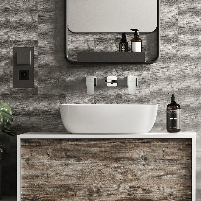 Asquiths Tranquil Wall Mounted Basin Mixer (3TH) Without Backplate - TAD5114  Feature Large Image