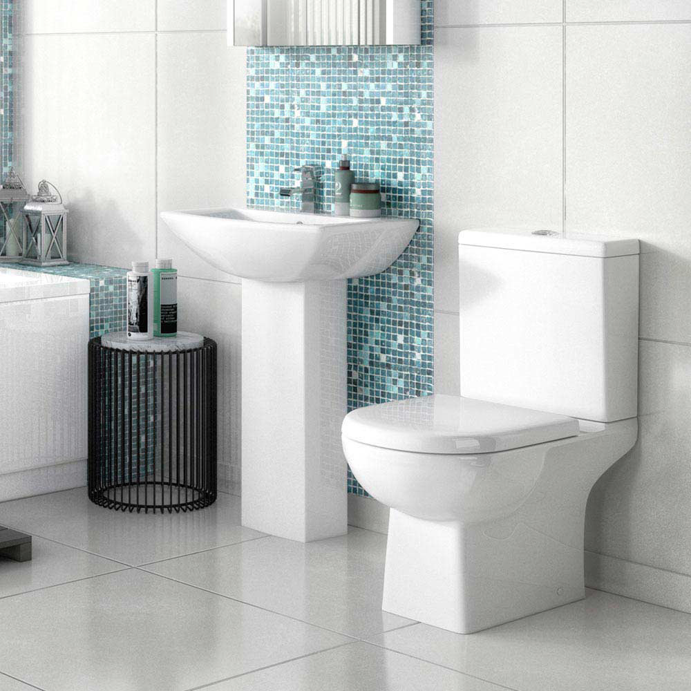 Nuie Asselby 1 Tap Hole Ceramic Basin + Pedestal Set at Victorian ...