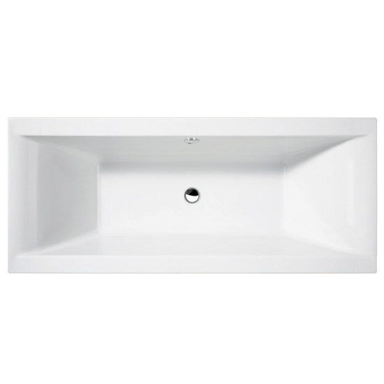 Asselby Square 1700 x 700 Double Ended Acrylic Bath with Waste and Front Panel Profile Large Image