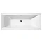 Asselby Square 1700 x 700 Double Ended Acrylic Bath with Waste and Front Panel Profile Large Image