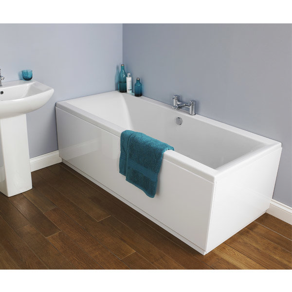 Asselby Square Double Ended Acrylic Bath Profile Large Image