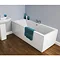 Asselby Square Double Ended Acrylic Bath Profile Large Image