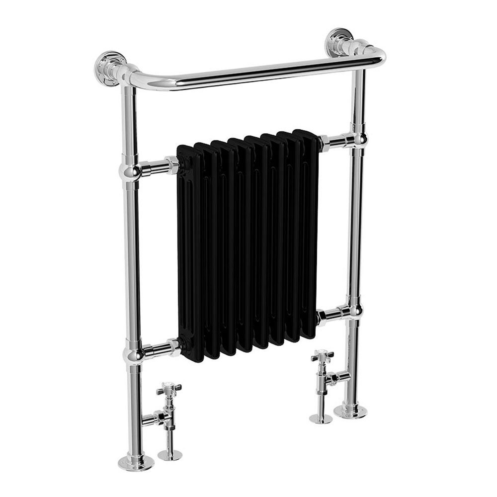 Aston Traditional Heated Towel Rail (Black & Chrome)  Profile Large Image