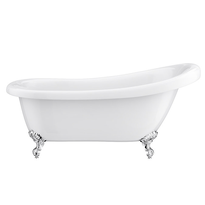 Astoria Roll Top Slipper Bath with Chrome Leg Set - 1550mm Profile Large Image