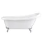 Astoria Roll Top Slipper Bath with Chrome Leg Set - 1550mm Profile Large Image