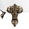 Astoria 1710 Roll Top Slipper Bath + Antique Brass Leg Set