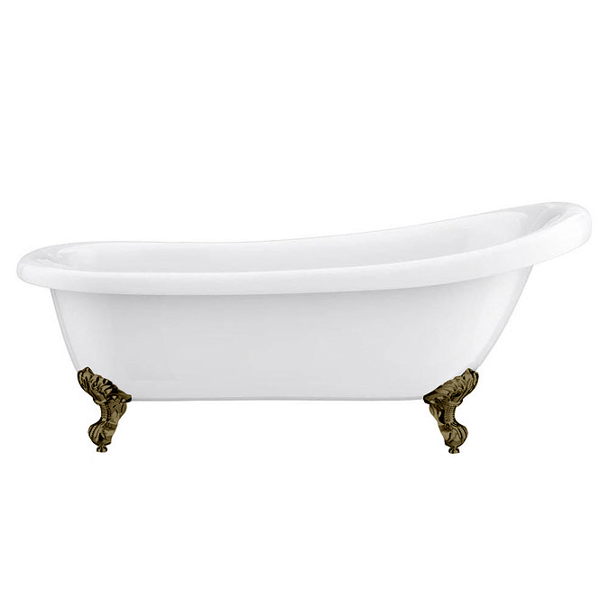 Astoria 1710 Roll Top Slipper Bath + Antique Brass Leg Set  Profile Large Image