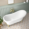 Astoria 1710 Roll Top Slipper Bath + Brushed Brass Leg Set