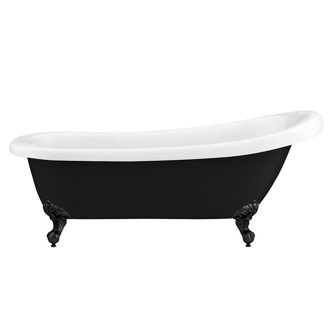 Astoria Black 1710 Roll Top Slipper Bath + Matt Black Leg Set