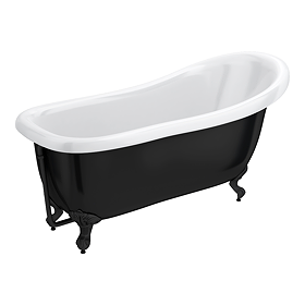 Astoria Black 1710 Roll Top Slipper Bath + Matt Black Leg Set