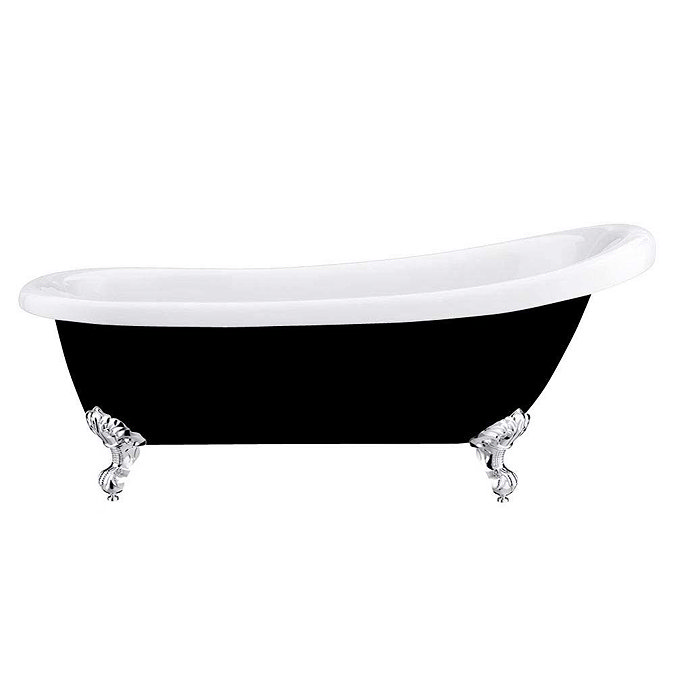 Astoria Black 1710 Roll Top Slipper Bath w. Ball + Claw Leg Set  Profile Large Image