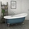 Astoria Blue 1710 Roll Top Slipper Bath w. Chrome Ball + Claw Leg Set Large Image