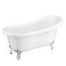 Astoria Roll Top Slipper Bath + Chrome Leg Set - 1550mm  Standard Large Image
