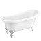 Astoria Roll Top Slipper Bath + Chrome Leg Set - 1550mm  Standard Large Image